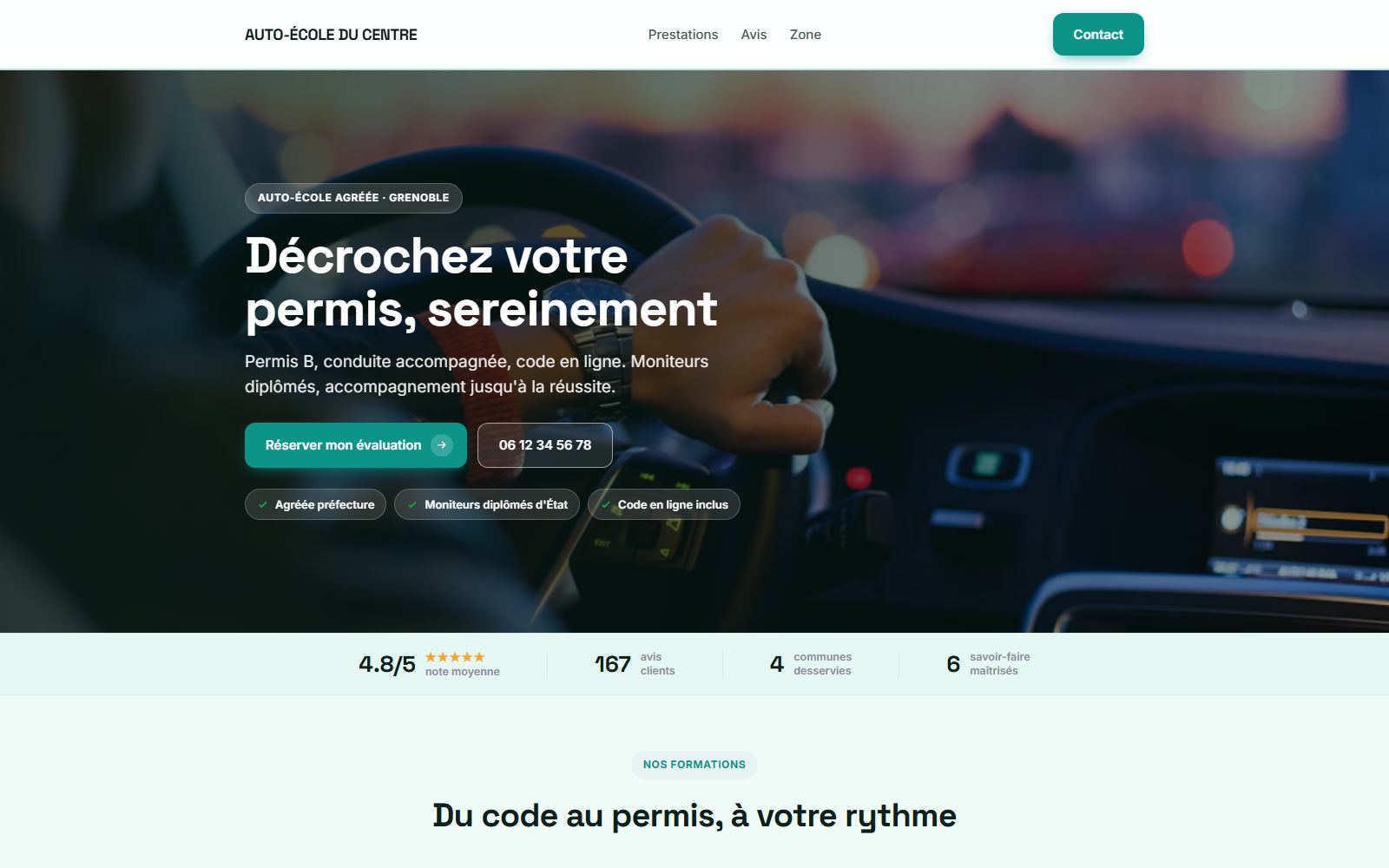 Rendu du Studio pour une auto-école