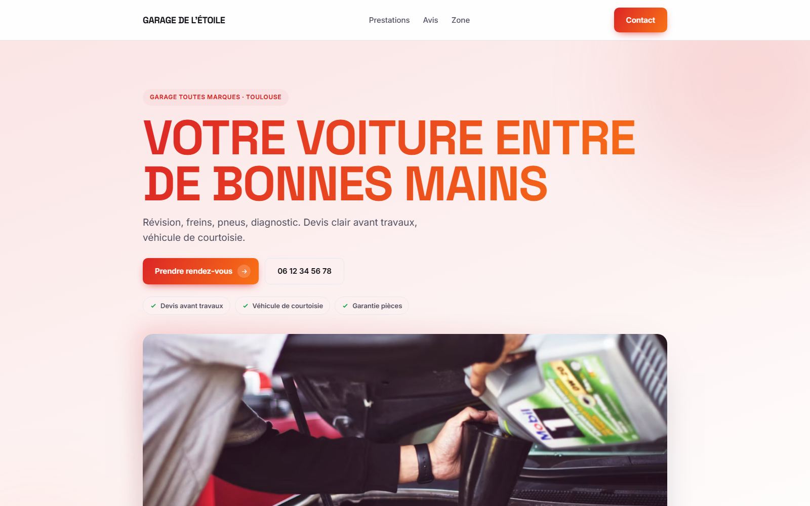 Rendu du Studio pour un garage