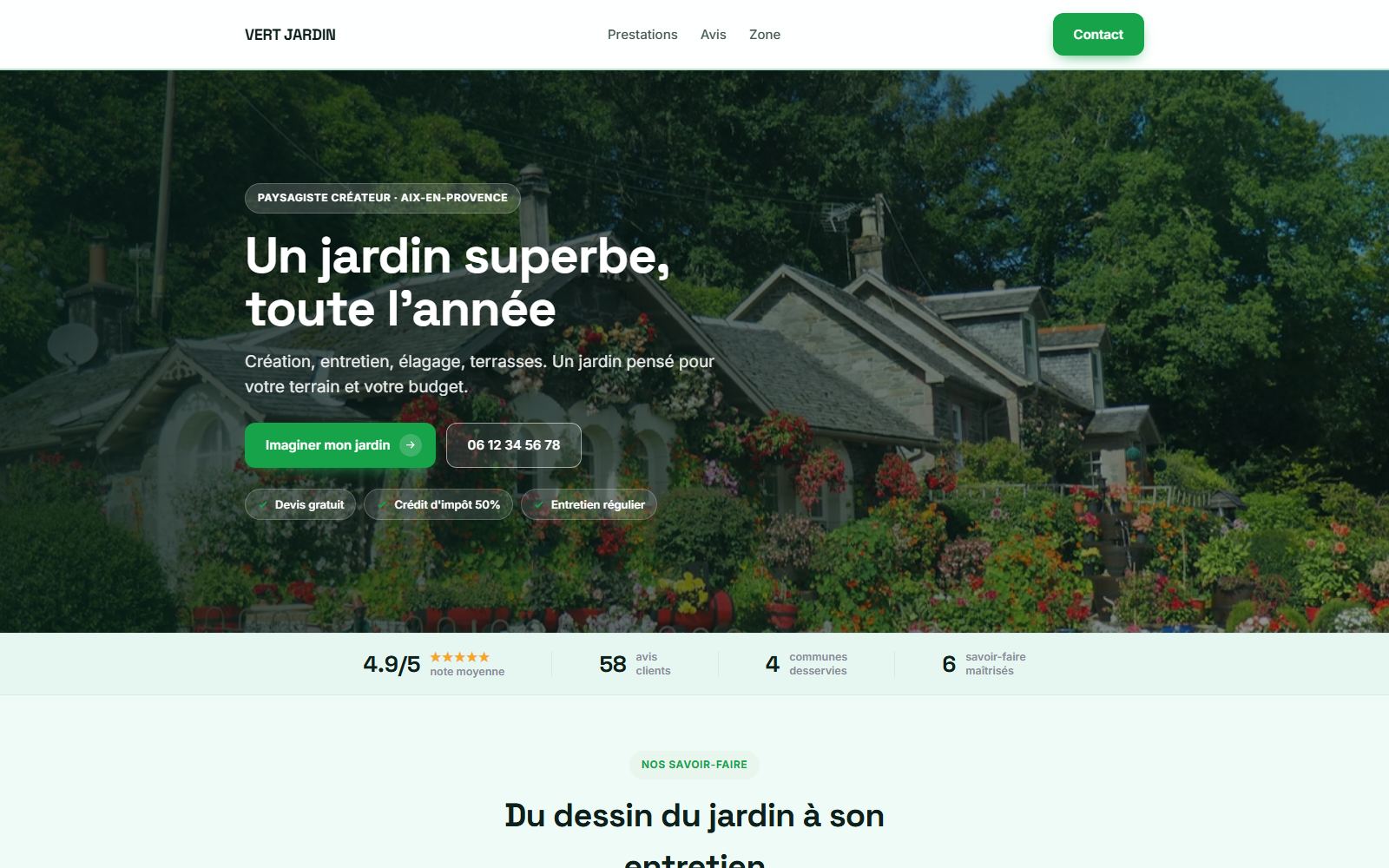 Rendu du Studio pour un paysagiste