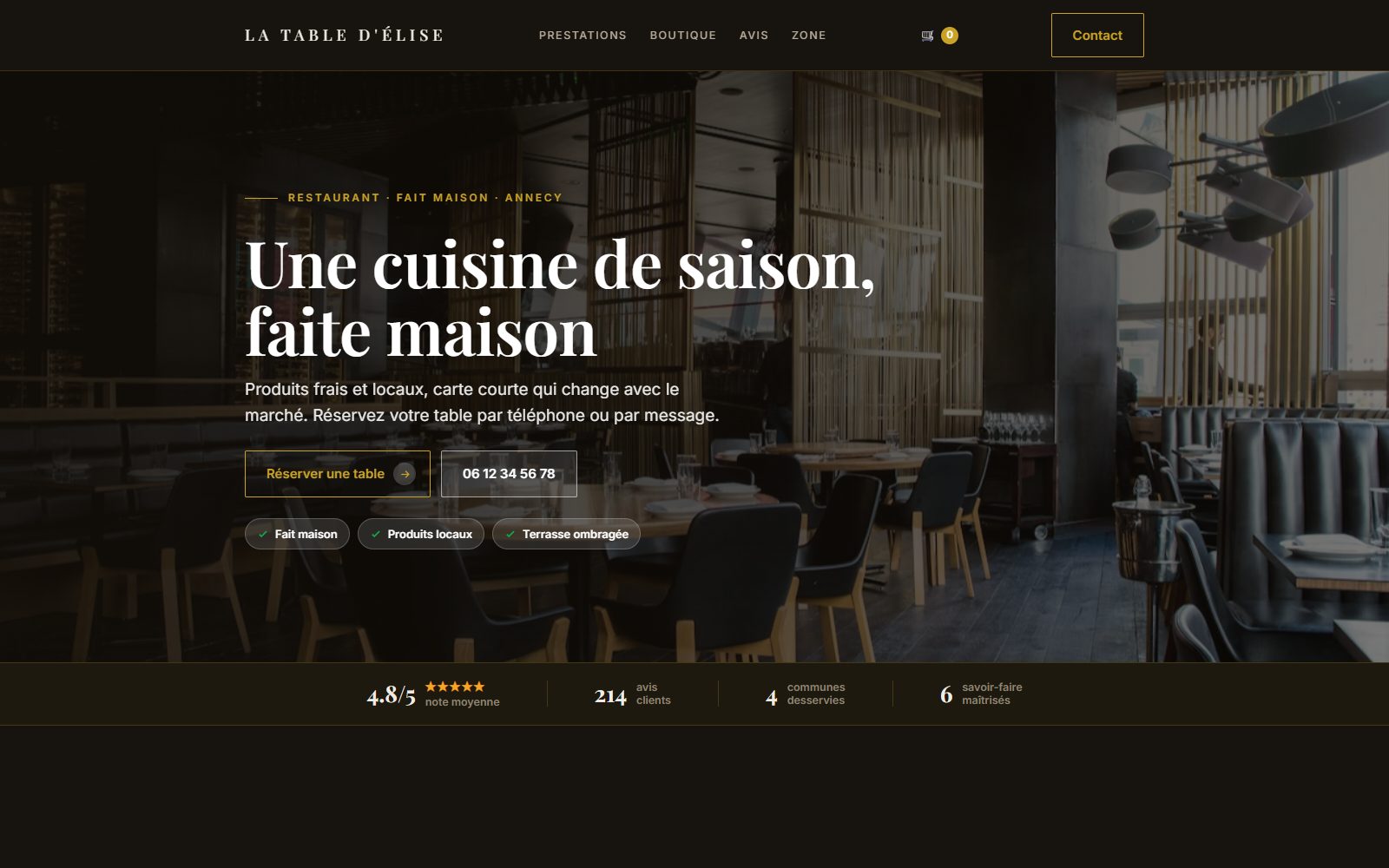 Rendu du Studio pour un restaurant